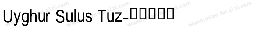Uyghur Sulus Tuz字体转换